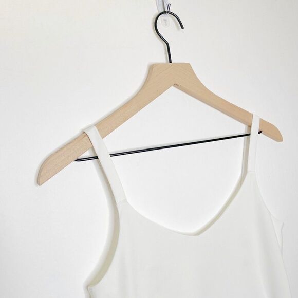 A Day Snap To It Tank Top White Silky V Neck Snap Straps Size XS - Picture 3 of 8